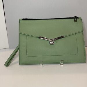 Botkier Valentina large clutch wristlet in avocado leather, w card slots NWOT